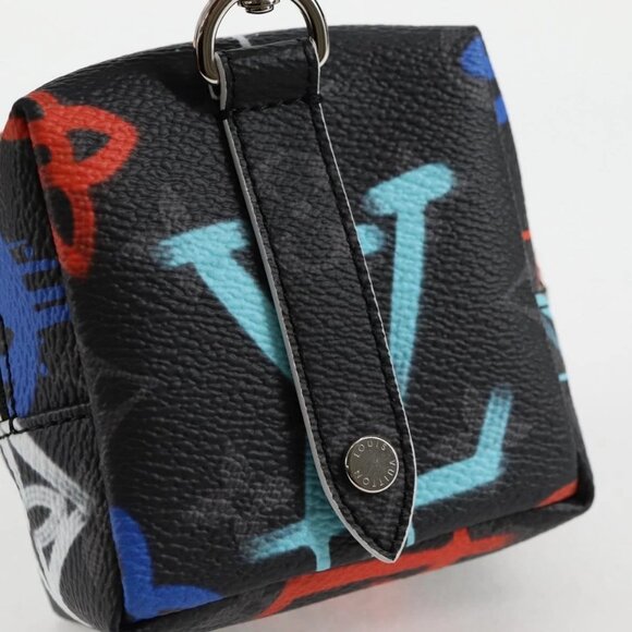 LOUIS VUITTON Eclipse Graffiti Porte Cle Squared Pouch - Picture 12 of 15